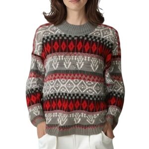Vintage 1980's Crewneck Fair Isle Aderro Sweater